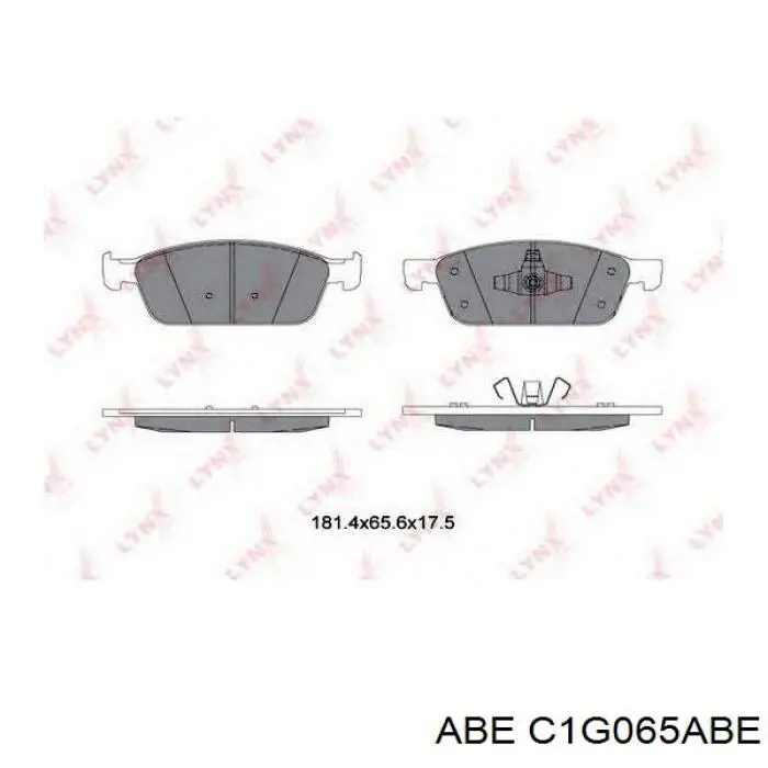 Klocki hamulcowe przednie tarczowe ABE C1G065ABE cena, od 33,03 USD
