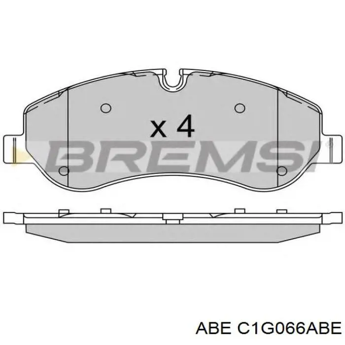 Klocki hamulcowe przednie tarczowe ABE C1G066ABE cena, od 37,39 USD