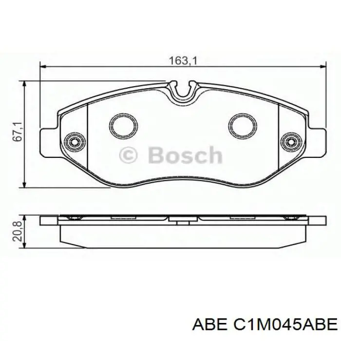 Do koszyka C1M045ABE ABE Klocki hamulcowe przednie tarczowe