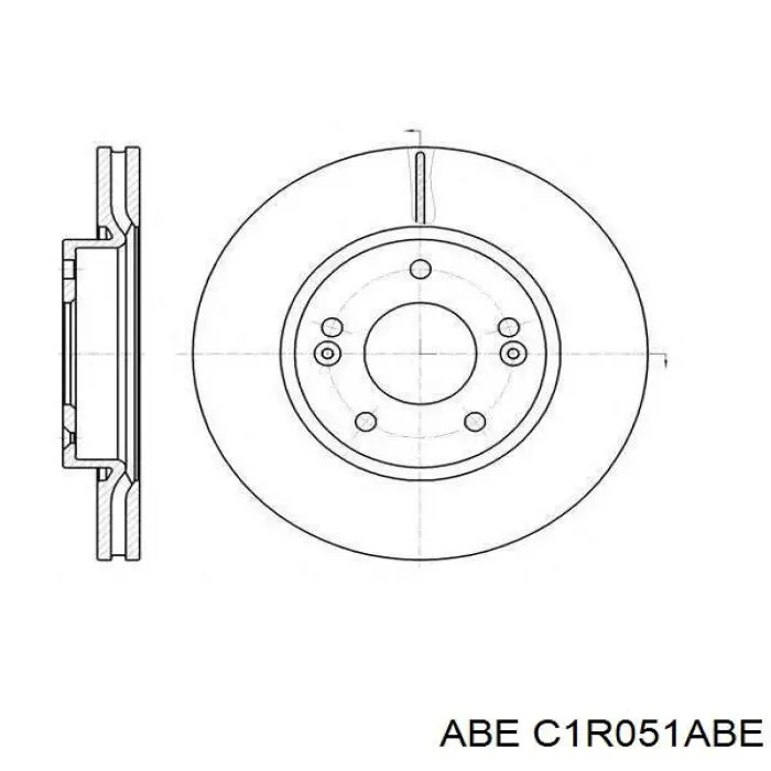 Klocki hamulcowe przednie tarczowe ABE C1R051ABE cena, od 29,15 USD