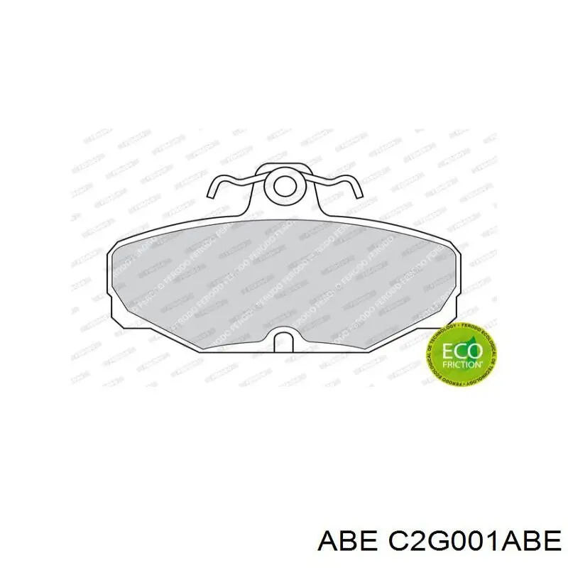 Do koszyka C2G001ABE ABE Okładziny (klocki) do hamulców tarczowych tylne