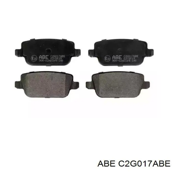 Okładziny (klocki) do hamulców tarczowych tylne ABE C2G017ABE cena, od 19,76 USD