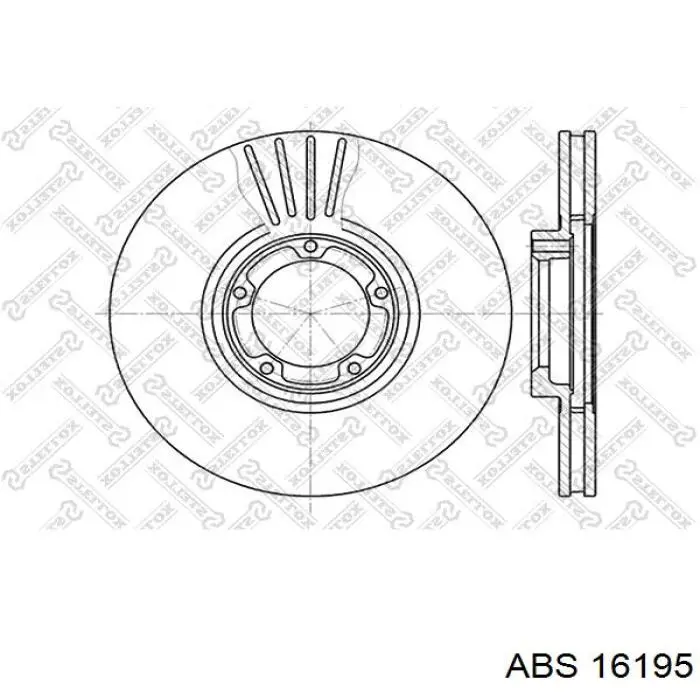 Tarcza hamulcowa przednia ABS 16195 cena, od 41,57 USD