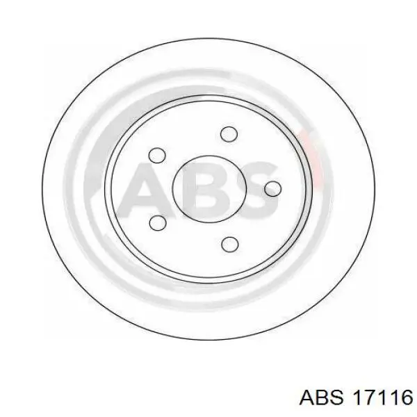 Tarcza hamulcowa tylna ABS 17116 cena, od 38,55 USD