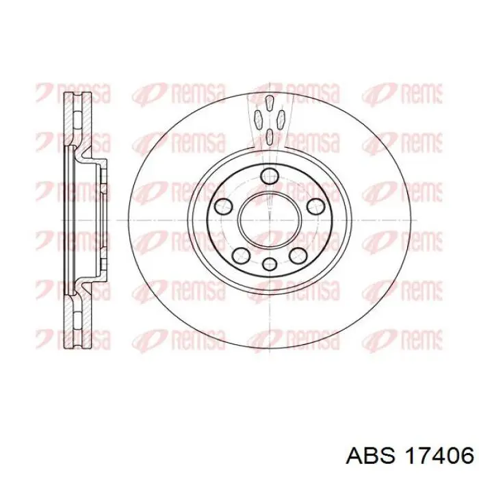 Do koszyka 17406 ABS Tarcza hamulcowa przednia