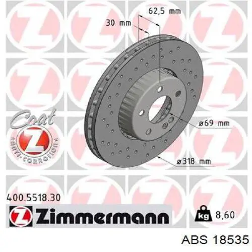 000421221264 Mercedes Tarcza hamulcowa przednia