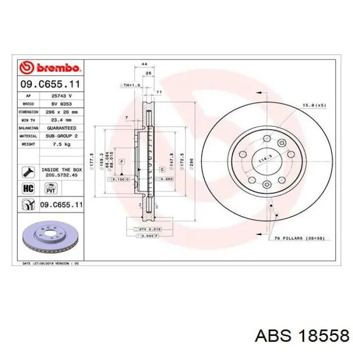 402066RN0A Nissan/Infiniti Tarcza hamulcowa przednia