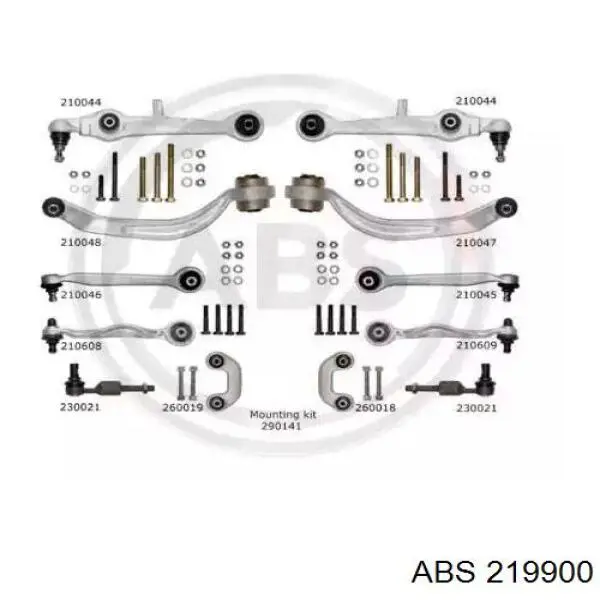 Zestaw wahaczy zawieszenia przedniego ABS 219900 cena, od 225,52 USD