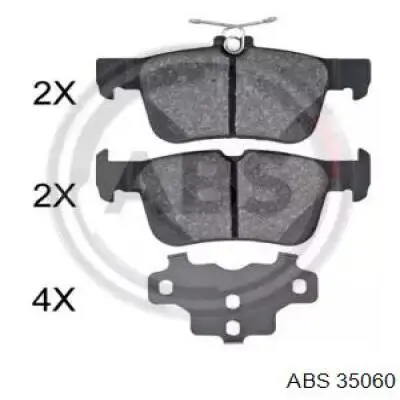 Okładziny (klocki) do hamulców tarczowych tylne ABS 35060 cena, od 26,52 USD