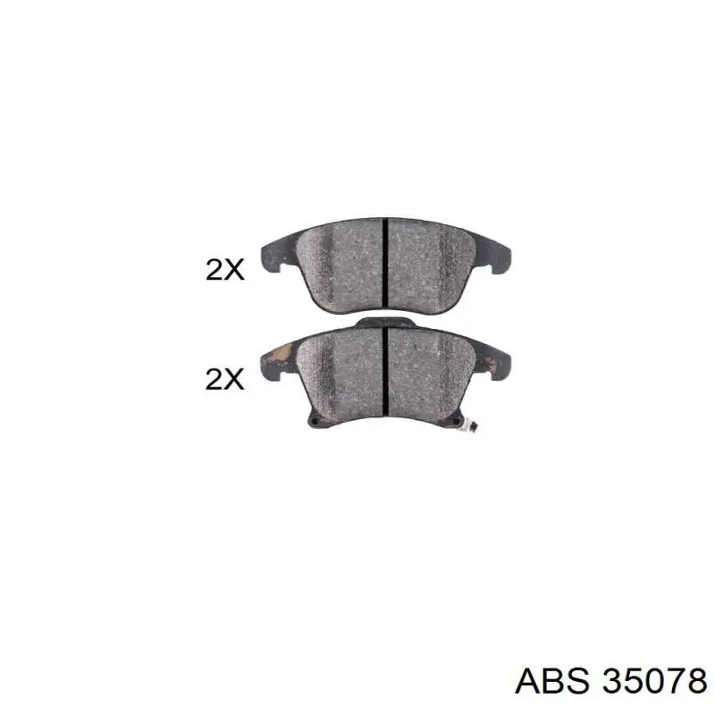 Klocki hamulcowe przednie tarczowe ABS 35078 cena, od 35,34 USD