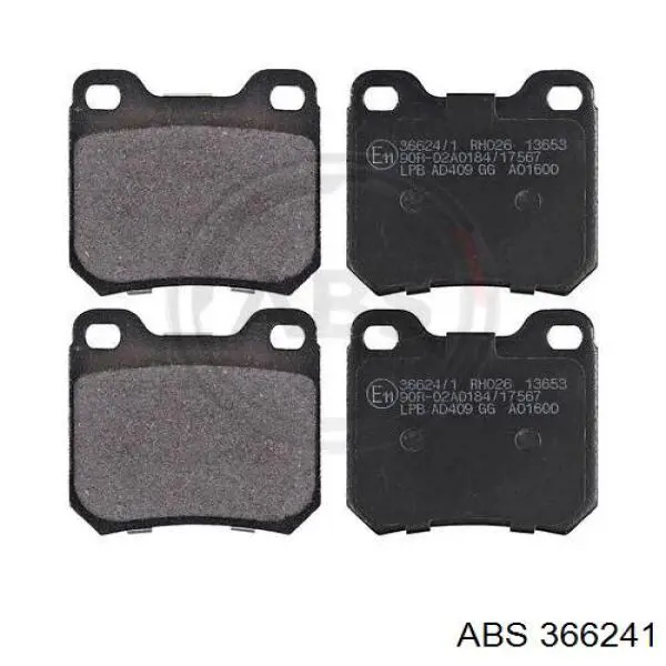 Okładziny (klocki) do hamulców tarczowych tylne ABS 366241 cena, od 15,21 USD
