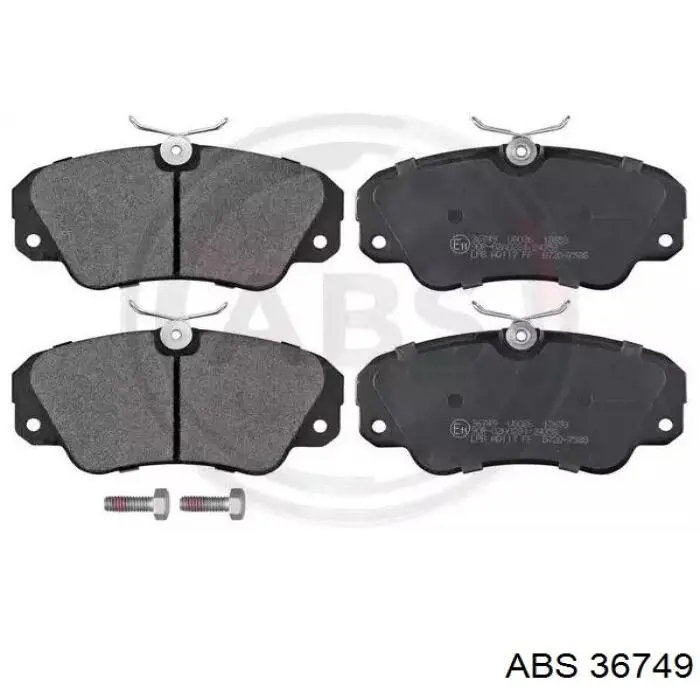 Klocki hamulcowe przednie tarczowe ABS 36749 cena, od 26,31 USD