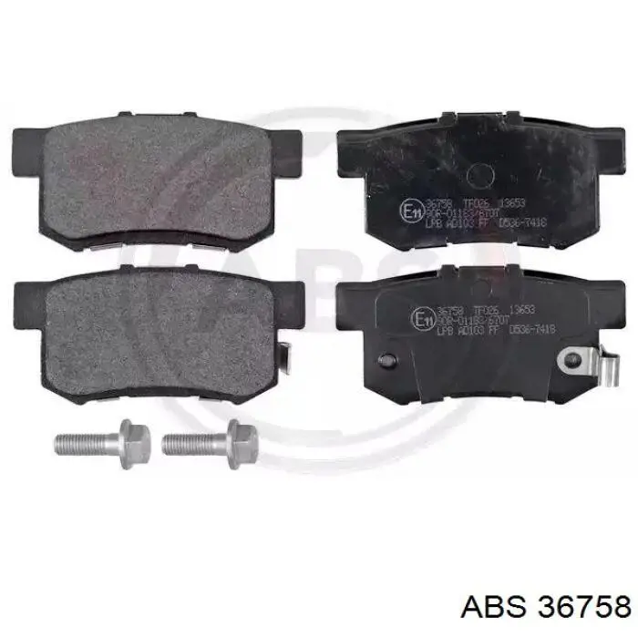 Okładziny (klocki) do hamulców tarczowych tylne ABS 36758 cena, od 17,03 USD