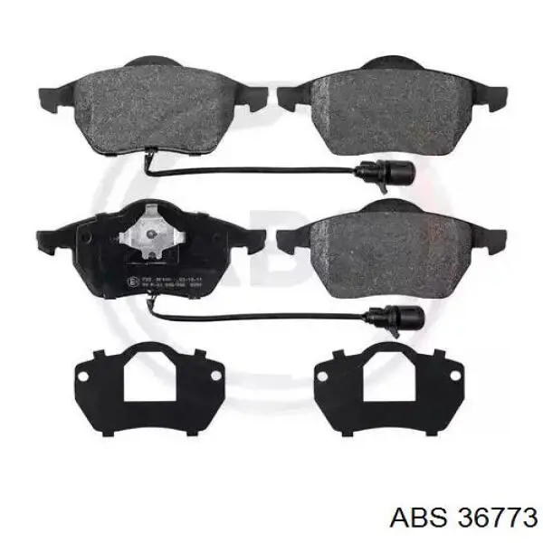 Klocki hamulcowe przednie tarczowe ABS 36773 cena, od 29,72 USD