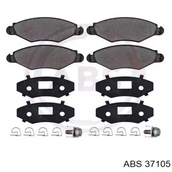 Klocki hamulcowe przednie tarczowe ABS 37105 cena, od 24,82 USD