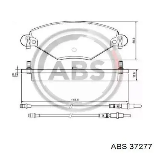 Klocki hamulcowe przednie tarczowe ABS 37277 cena, od 32,63 USD