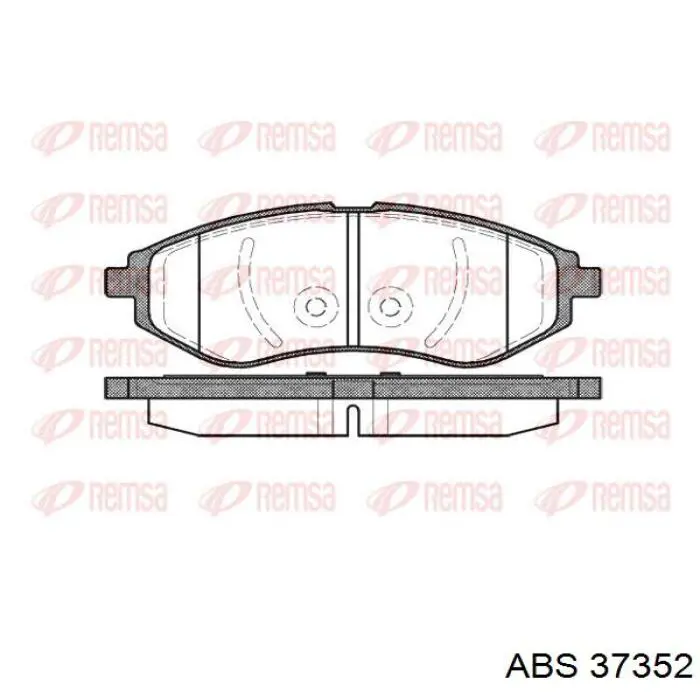 Klocki hamulcowe przednie tarczowe ABS 37352 cena, od 15,06 USD