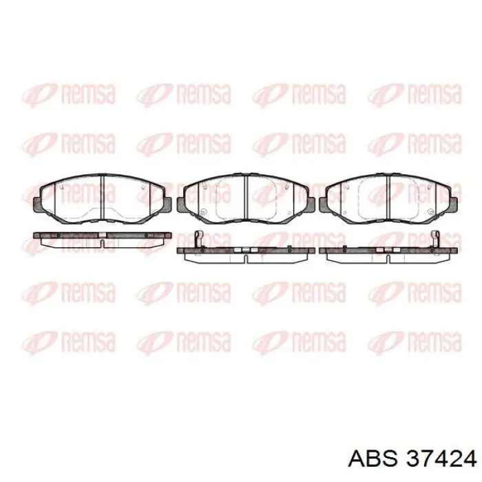 Klocki hamulcowe przednie tarczowe ABS 37424 cena, od 26,01 USD