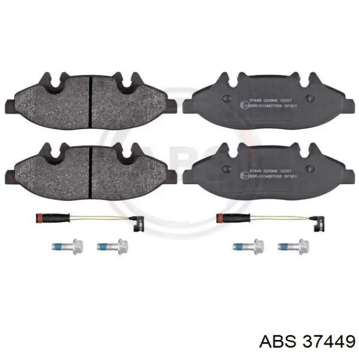 Klocki hamulcowe przednie tarczowe ABS 37449 cena, od 28,44 USD