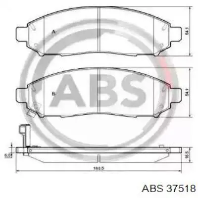 Klocki hamulcowe przednie tarczowe ABS 37518 cena, od 29,66 USD