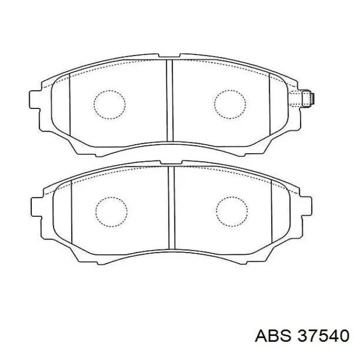 Do koszyka 37540 ABS Klocki hamulcowe przednie tarczowe