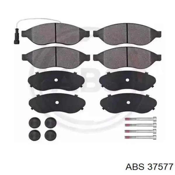 Klocki hamulcowe przednie tarczowe ABS 37577 cena, od 31,08 USD