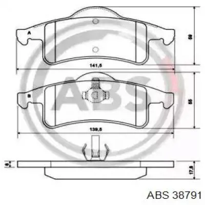 Okładziny (klocki) do hamulców tarczowych tylne ABS 38791 cena, od 26,91 USD
