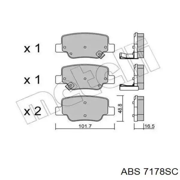 Bęben hamulcowy tylny ABS 7178SC cena, od 57,60 USD