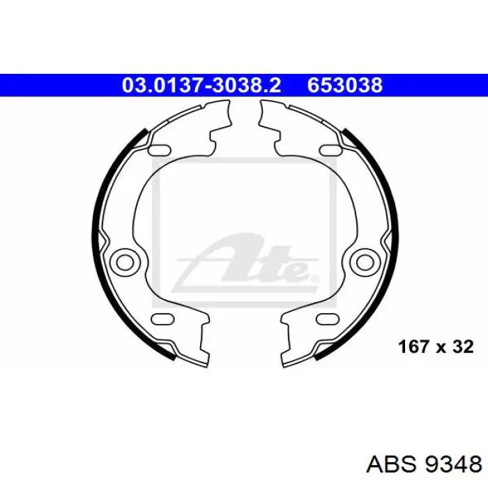 Klocki hamulca ręcznego ABS 9348 cena, od 27,38 USD