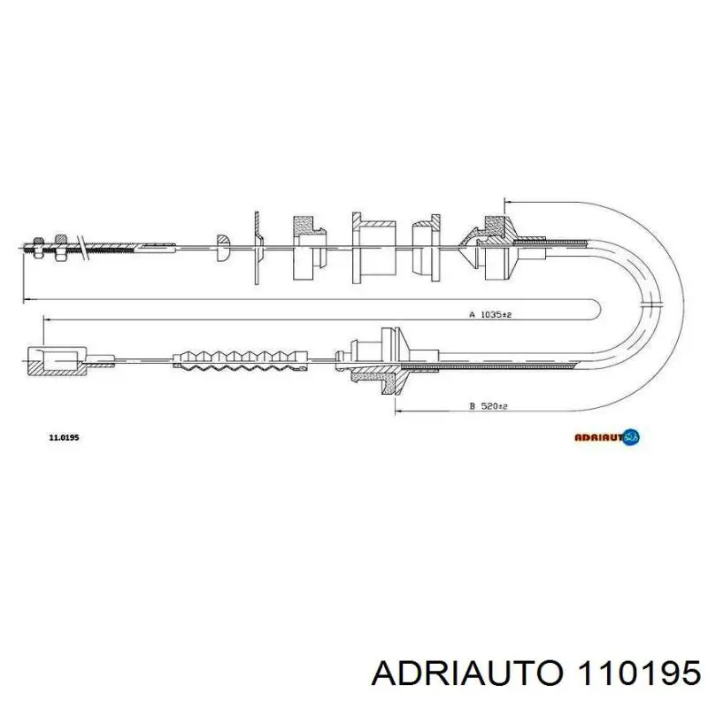Linka sprzęgła Adriauto 110195 cena, od 14,52 USD
