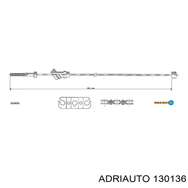 Linka sprzęgła Adriauto 130136 cena, od 9,77 USD