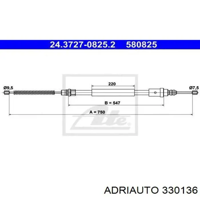 Linka sprzęgła Adriauto 330136 cena, od 12,54 USD