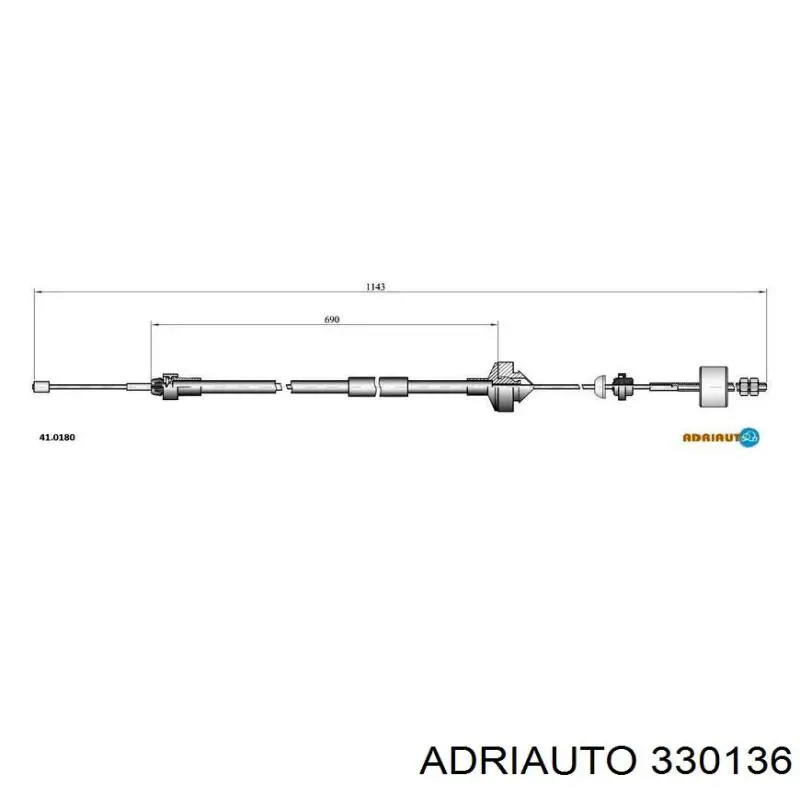 Linka sprzęgła 330136 Adriauto
