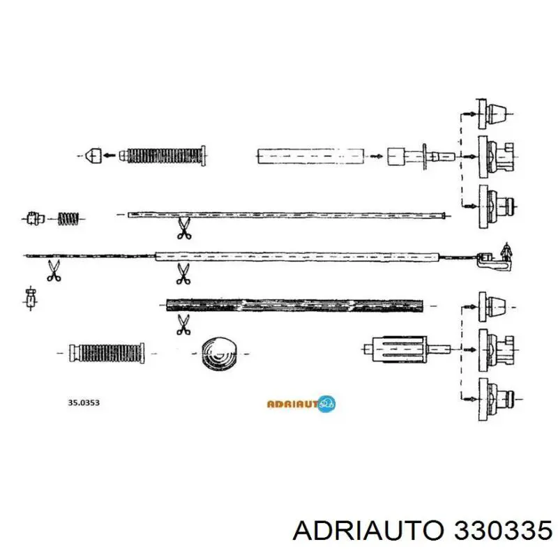 Linka gazu Adriauto 330335 cena, od 23,35 USD