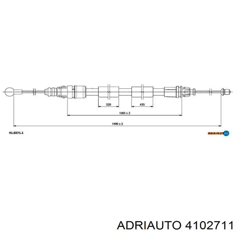 Linka hamulca ręcznego tylna lewa Adriauto 4102711 cena, od 14,77 USD