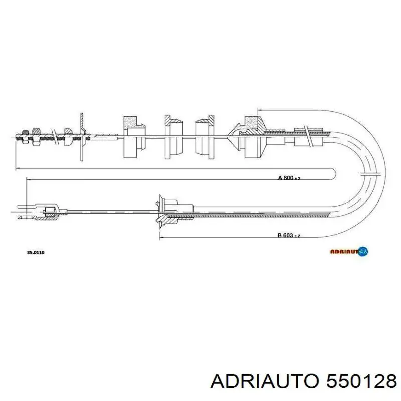 Linka sprzęgła 550128 Adriauto