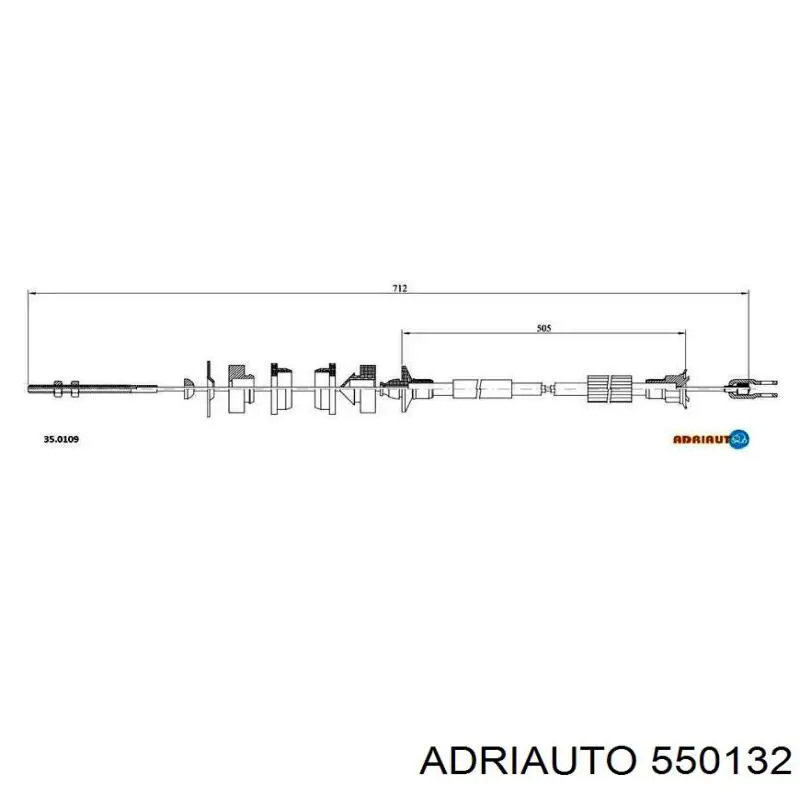 Do koszyka 550132 Adriauto Linka sprzęgła