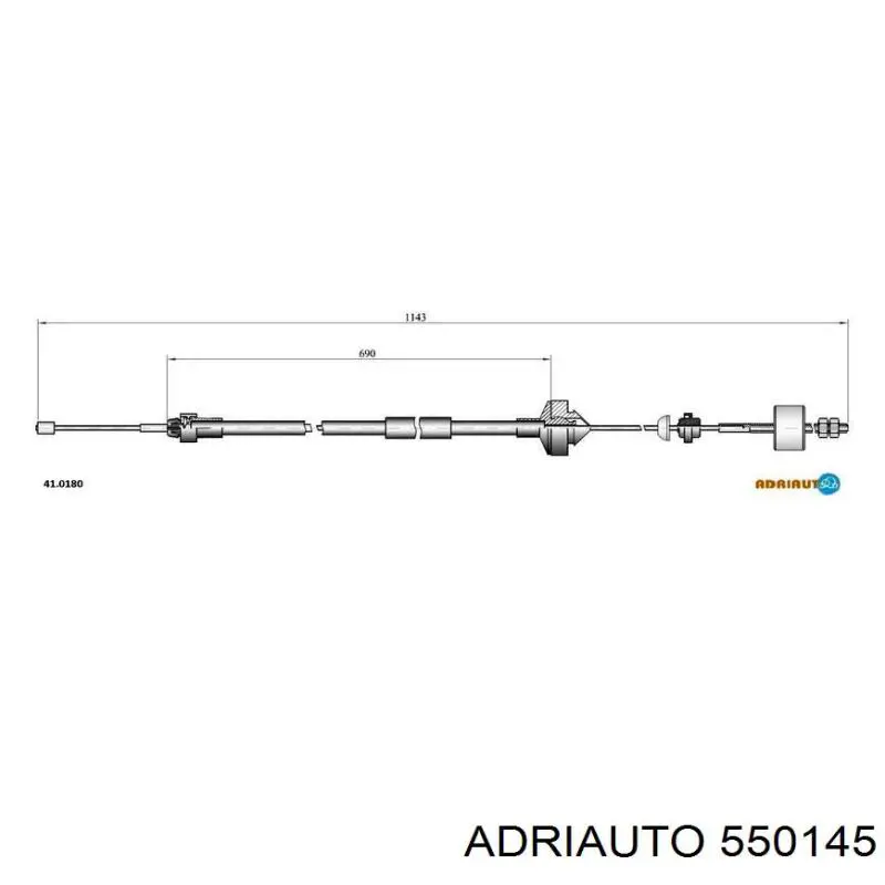 Linka sprzęgła 550145 Adriauto