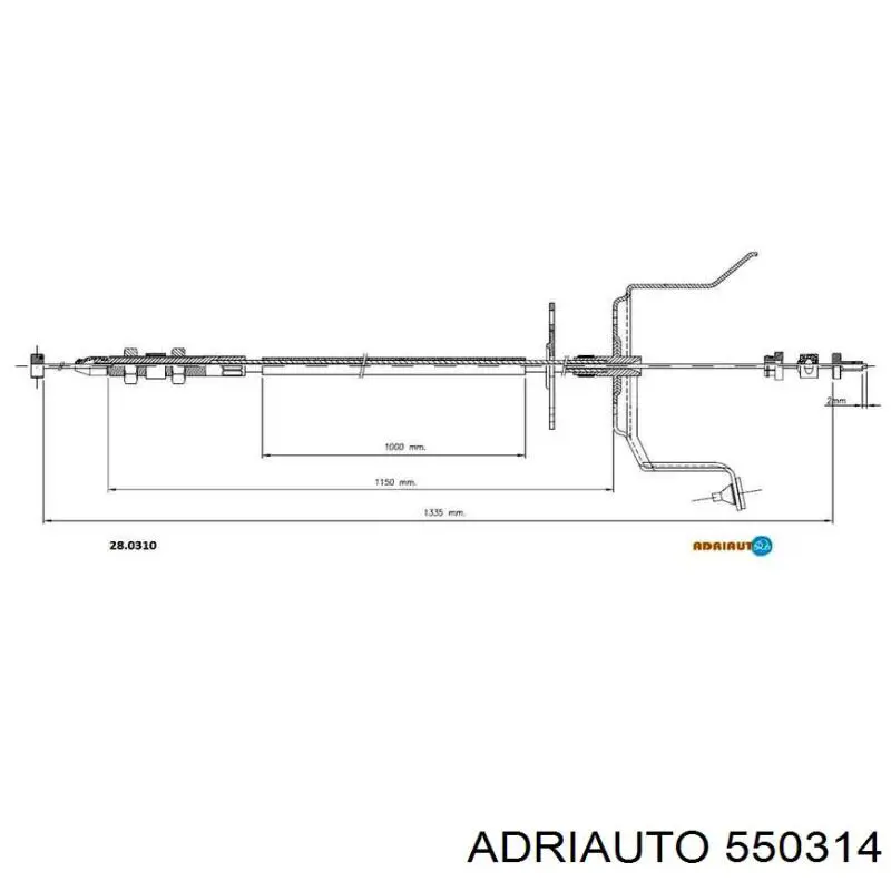 Linka gazu Adriauto 550314 cena, od 11,30 USD