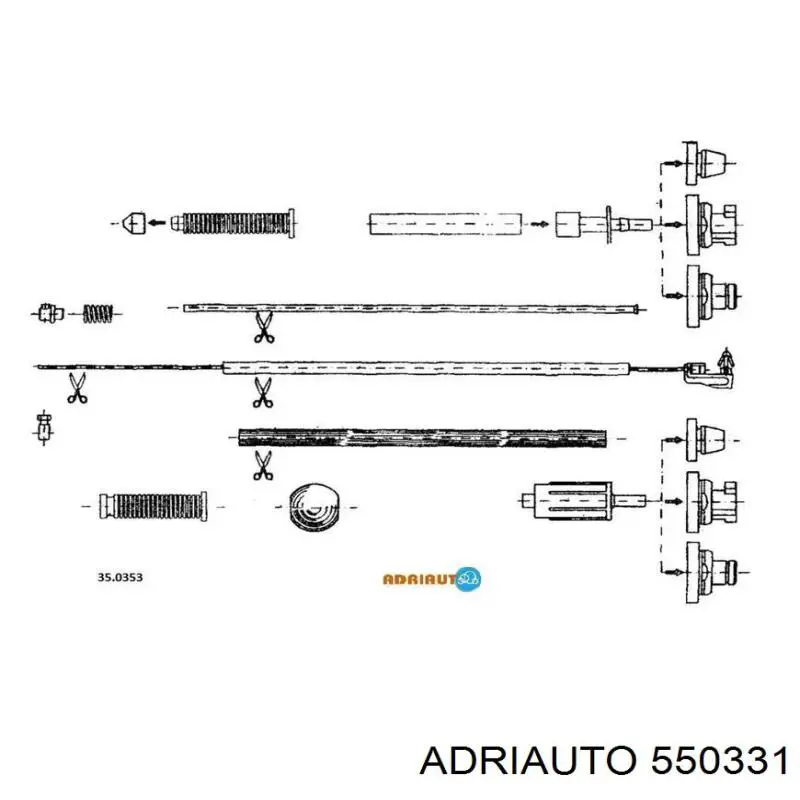 Linka gazu Adriauto 550331 cena, od 8,58 USD