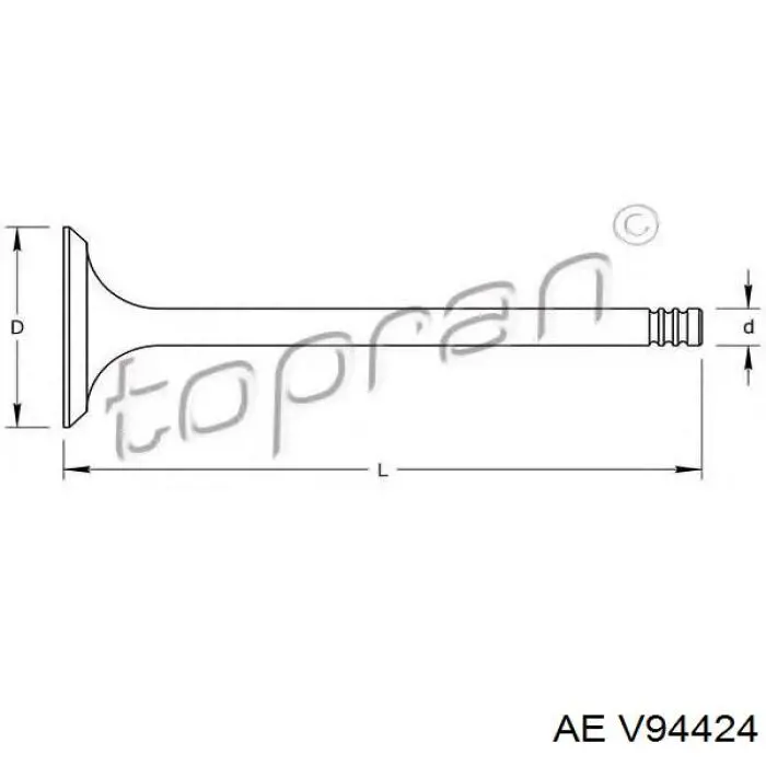 Do koszyka V94424 AE Zawór dolotowy/ssący