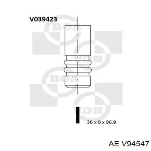 Zawór dolotowy/ssący AE V94547 cena, od 8,29 USD