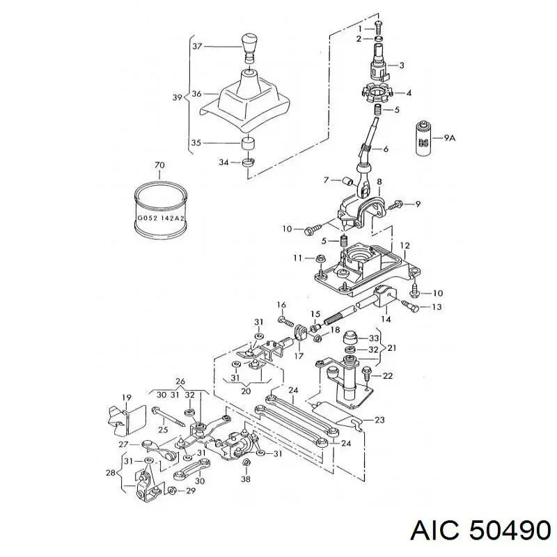 Do koszyka 50490 AIC Mechanizm - cięgno zmiany biegów
