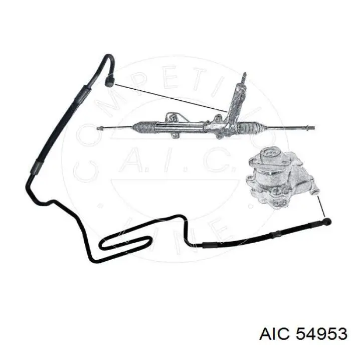Do koszyka 1J0422893HN VAG Przewód hydraulicznego układu wspomagania wysokiego ciśnienia, od pompy do maglownicy (mechanizmu)