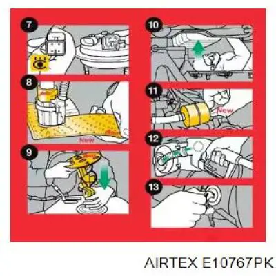 Do koszyka E10767PK Airtex Moduł pompy paliwowej z czujnikiem poziomu paliwa