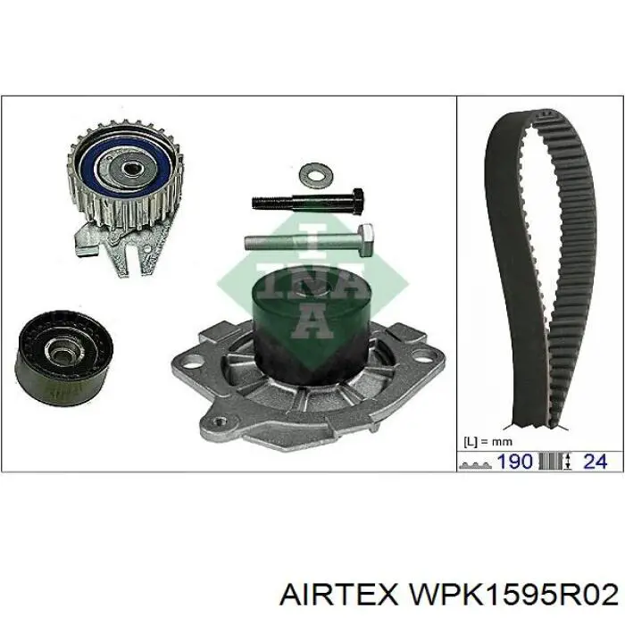 WPK-1595R02 Airtex pasek rozrządu, zestaw