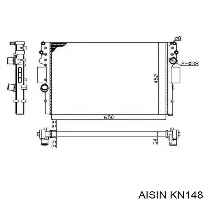 Do koszyka KN148 Aisin Zestaw sprzęgła (3 części)