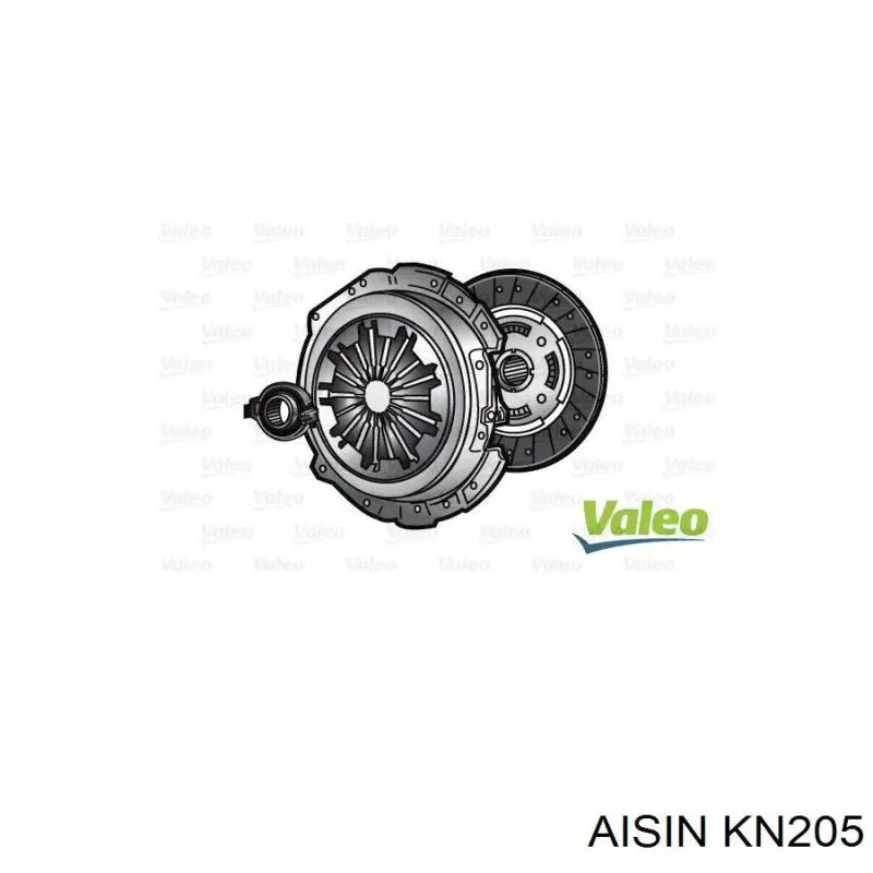 KN205 Aisin Zestaw sprzęgła (3 części)
