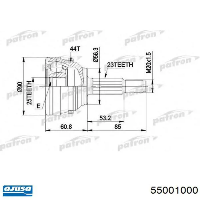 Do koszyka 55001000 Ajusa Uszczelka głowicy cylindrów