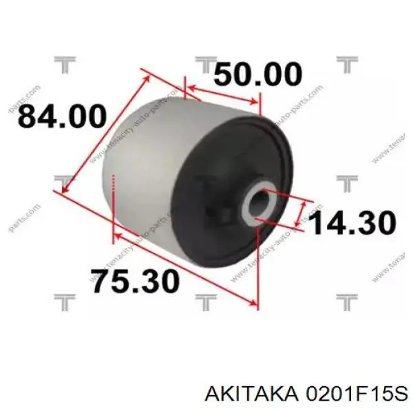 Silentblock przedniego wahacza dolnego Akitaka 0201F15S cena, od 13,25 USD